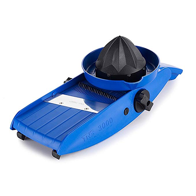 Global home Easy Hold Mandoline Slicer with Lemon Squeezer TNS 3000 All in one Blue