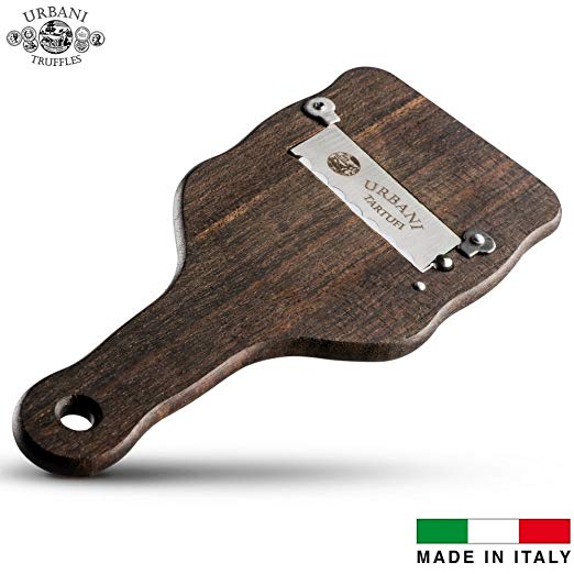 Professional Oak Wood Truffle Slicer / Shaver / Cutter by Urbani Truffles. Made In Italy With Premium, Highest Quality, Stainless Steel, Easily Adjustable Blade. Beautiful Design.