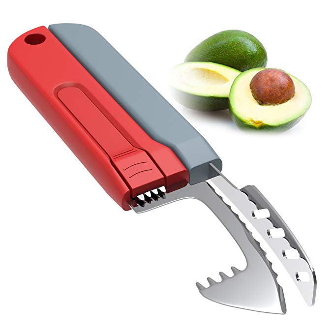 Tonicstar 5-in-1 Avocado Slicer Tools with Premium Quality Stainless Steel Blade, Easy Handle, Use as Slicer, Cutter, and Pitter