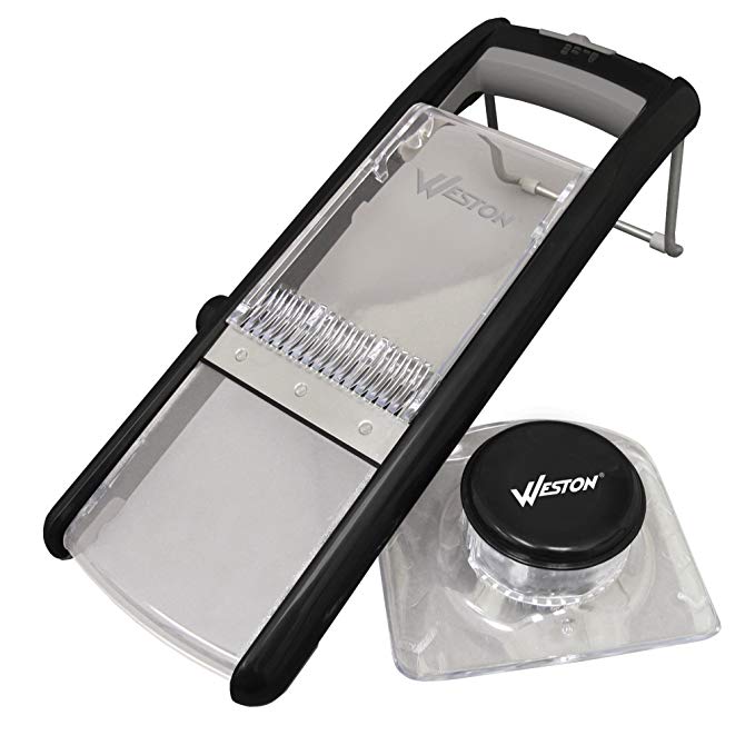 Weston Products Safety Stand Mandolin Slicer, Black