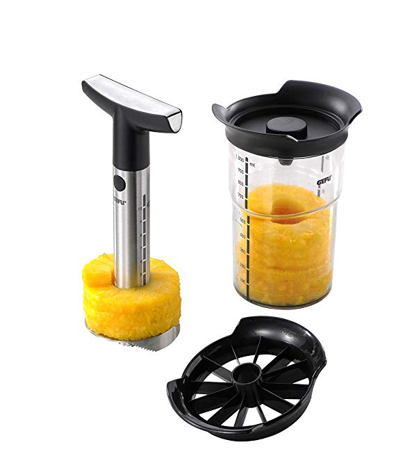 Gefu 13550 Pineapple Slicer, Silver & Black