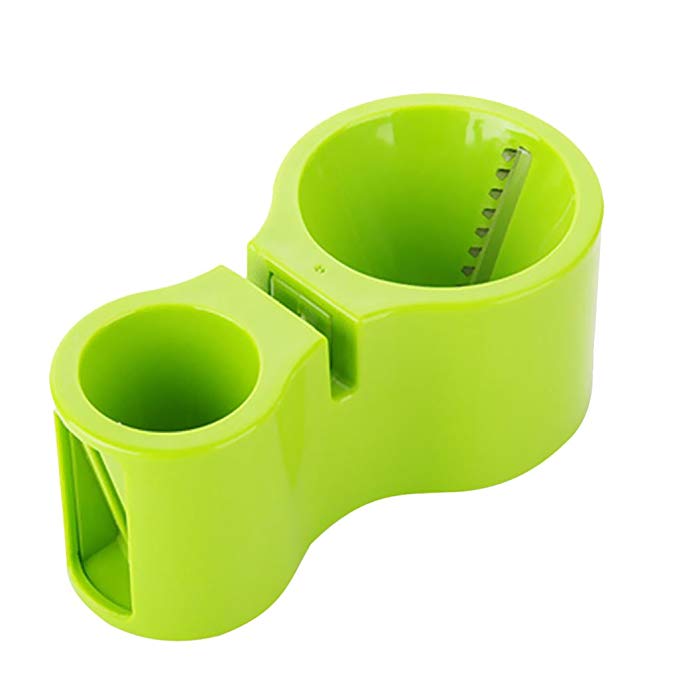 MagiDeal Dual Size Spiral Cutter Ribbon Noodle Slicer Spiralizer Green for Vegetables