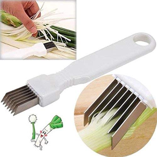 Kitchen Onion Vegetable Cutter Sharp Scallion Cutter ShredTool Slice Cutlery