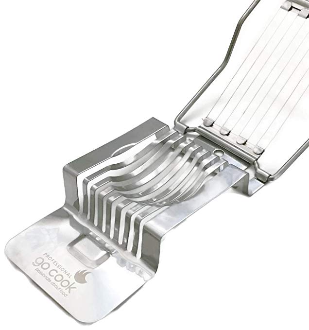 Egg Slicer Stainless Steel Metal, Get Perfect Even Egg Slices Each Time, No More Mess!