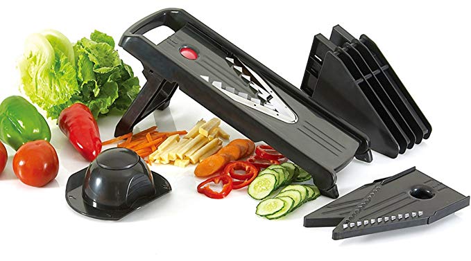 Mandoline Slicer Vegetable Slicer V Slicer Vegetable Chopper V Cutter-Profesional 5 Blades Stainless Steel slicer