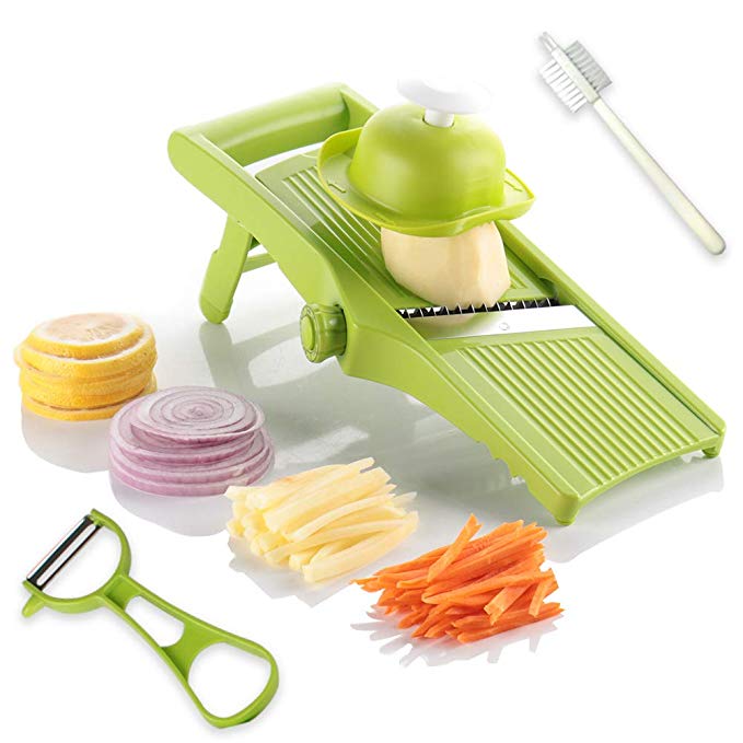 Ourokhome Vegetable Mandoline Potato Slicer - Fry Cutter for Onion Rings, Chips and French Fries