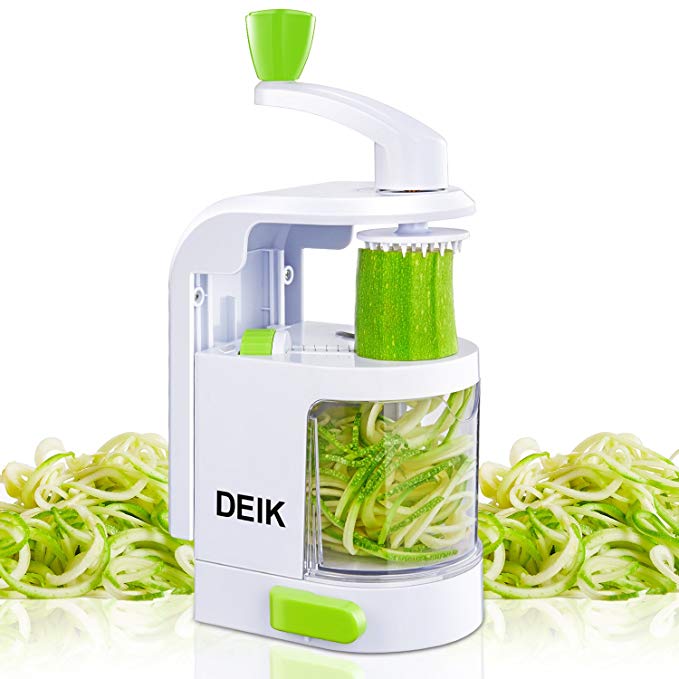 Spiralizer, Spiralizer Vegetable Slicer, Vertical Spiralizer with Adjustable Cuts of 4 Vegetable Pasta Maker and Mandoline Spira Slicer