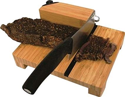 Tekut Biltong Slicer with Carbide Knife Sharpener, Bamboo TK-RV2999