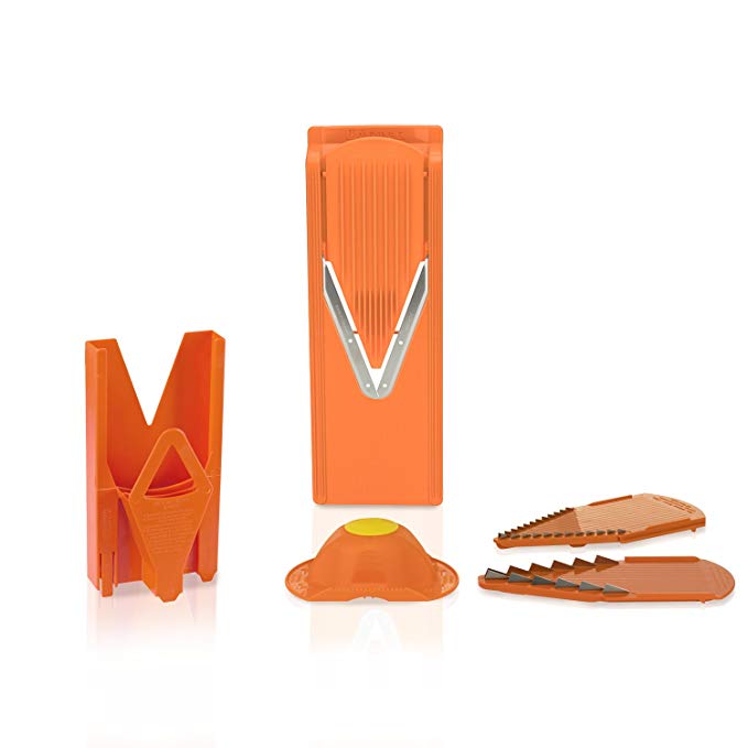 Borner Swissmar V-1001 V-Slicer Plus Mandoline 5 Piece Set (Orange)