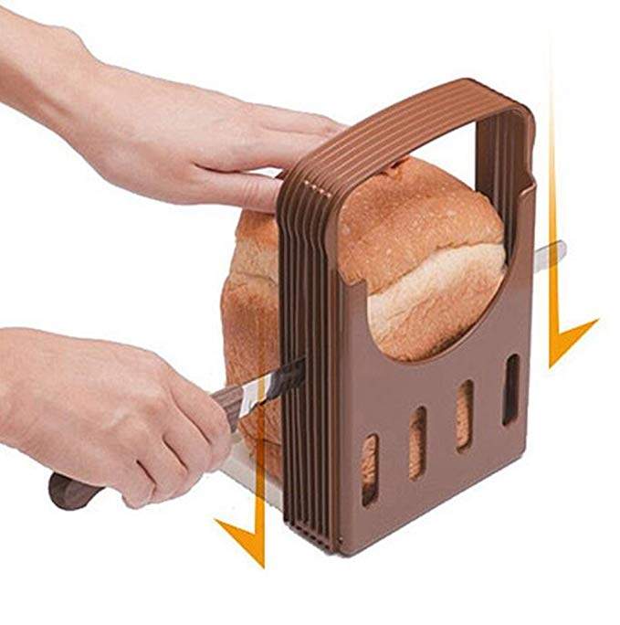 Generic Compact And Foldable Kitchen Baking Bread Loaf Slicer Cutter Cutting-Cuts