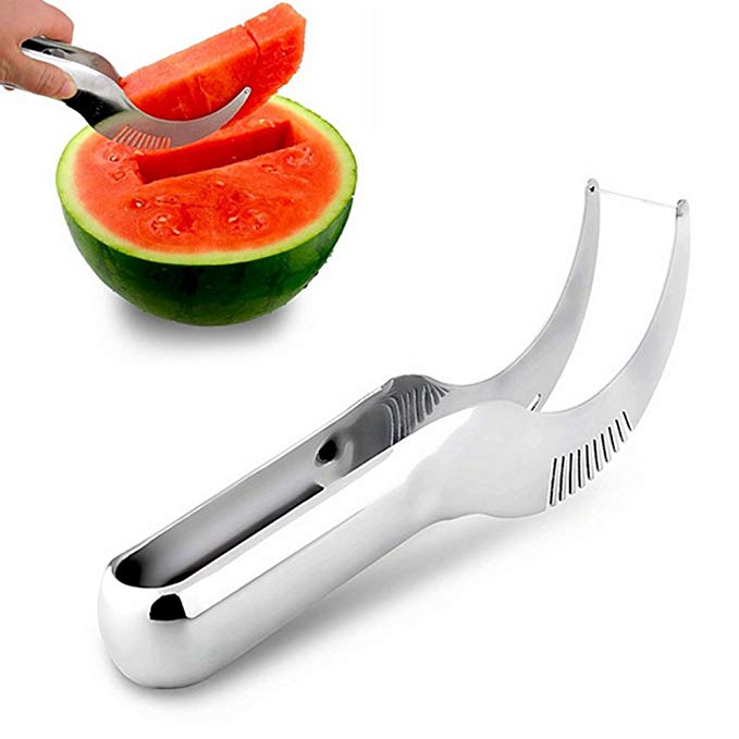 U&me Watermelon Slicer&Corer/Knife Stainless Steel- Kids Friendly- Easy to Use- Time saver- Best Kitchen Gatget -Multi Fruits Cutter- Melon/Watermelon/Avocado- Precise and Safe