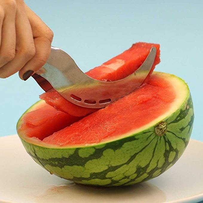 Genietti Watermelon Cutter Slicer Knife Server Corer Scoop Stainless Steel Tool