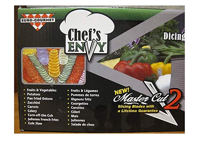 Euro-Gourmet Chef's Envy Professional Kitchen Stainless Steel V-Slicer + Bonus Recipes - Thick and Thin Slicing Vegetable & Fruits, Food Cutter, Chopper & Shredder Dicer