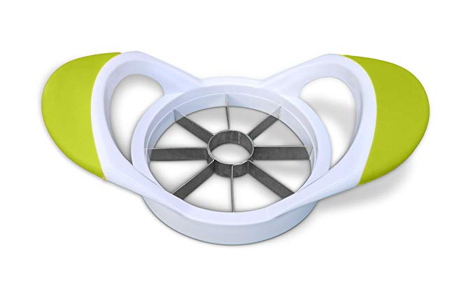 Premium Apple Slicer Corer - 100% Non-Magnetic Stainless Steel Blades, White