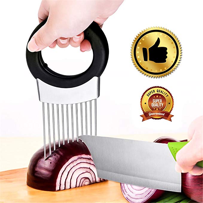 Culinerro – The Best Onion Holder for Slicing All-In-One | Potato holder | Odor Remover | Vegetable Slicer | Onion Chopper Stainless Steel